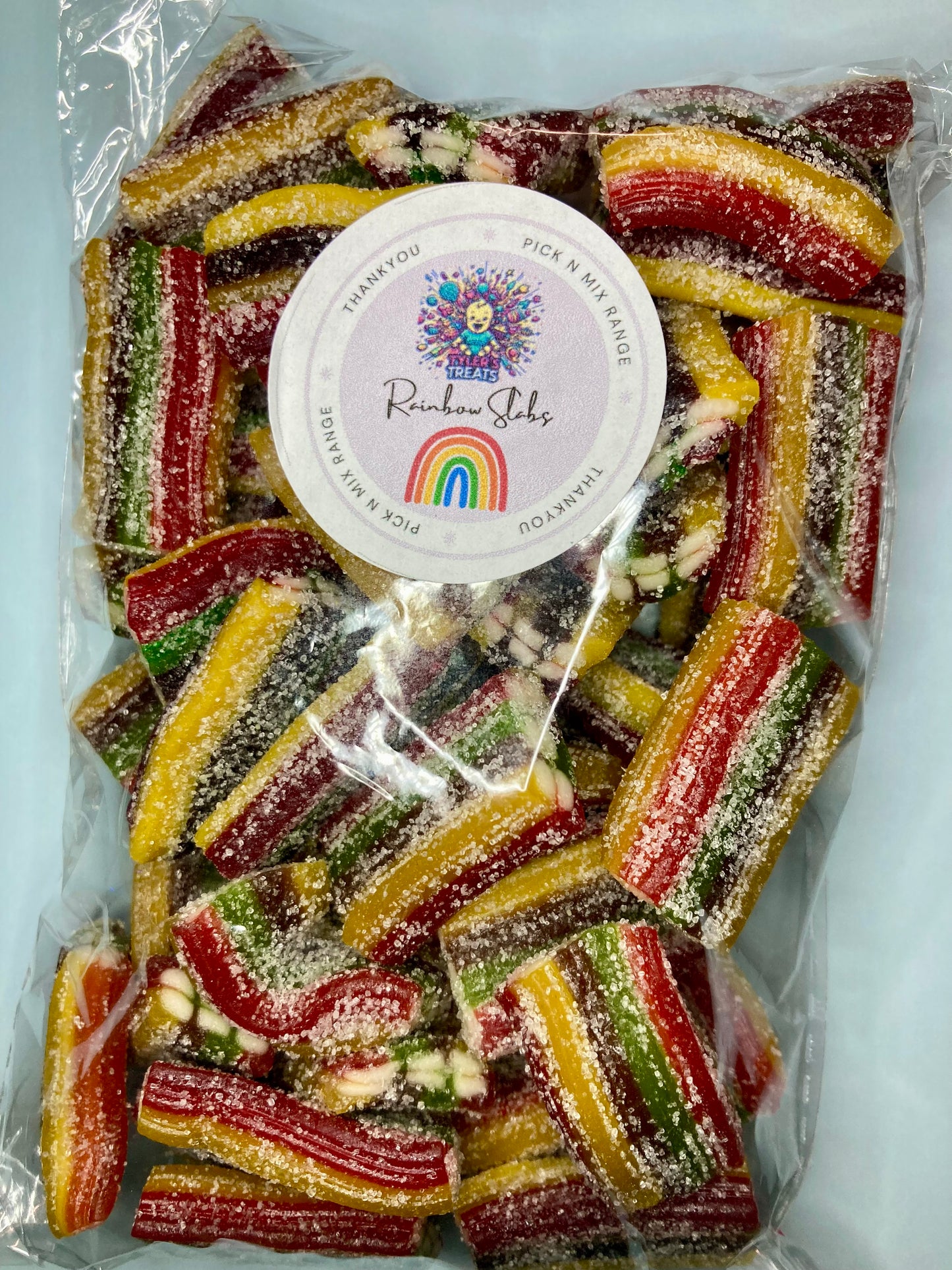 π Slightly Sour Rainbow Slabs β 300g of Tangy, Chewy Colour! π¬β‘
