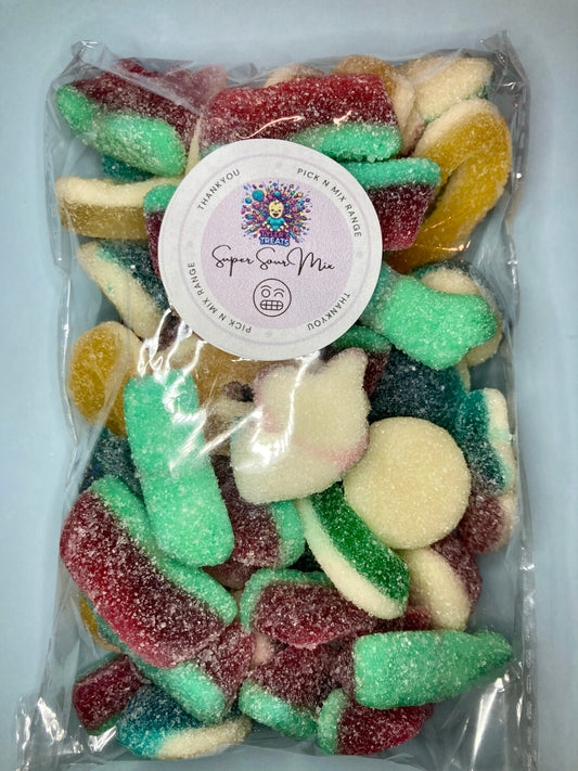 💥 Super Sour Fizzy Mix – 300g of Tongue-Tingling, Face-Scrunching Fun! 🍬⚡