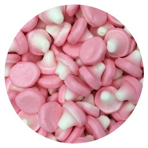 🍓 Pink & White Foam Mushrooms – 300g of Fluffy Fun! 🍓